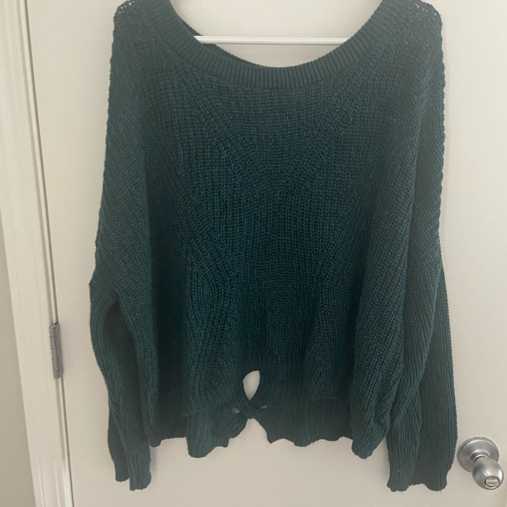 Express forest green sweater